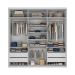 Guarda-Roupa Closet Mountier 4 Gavetas Branco