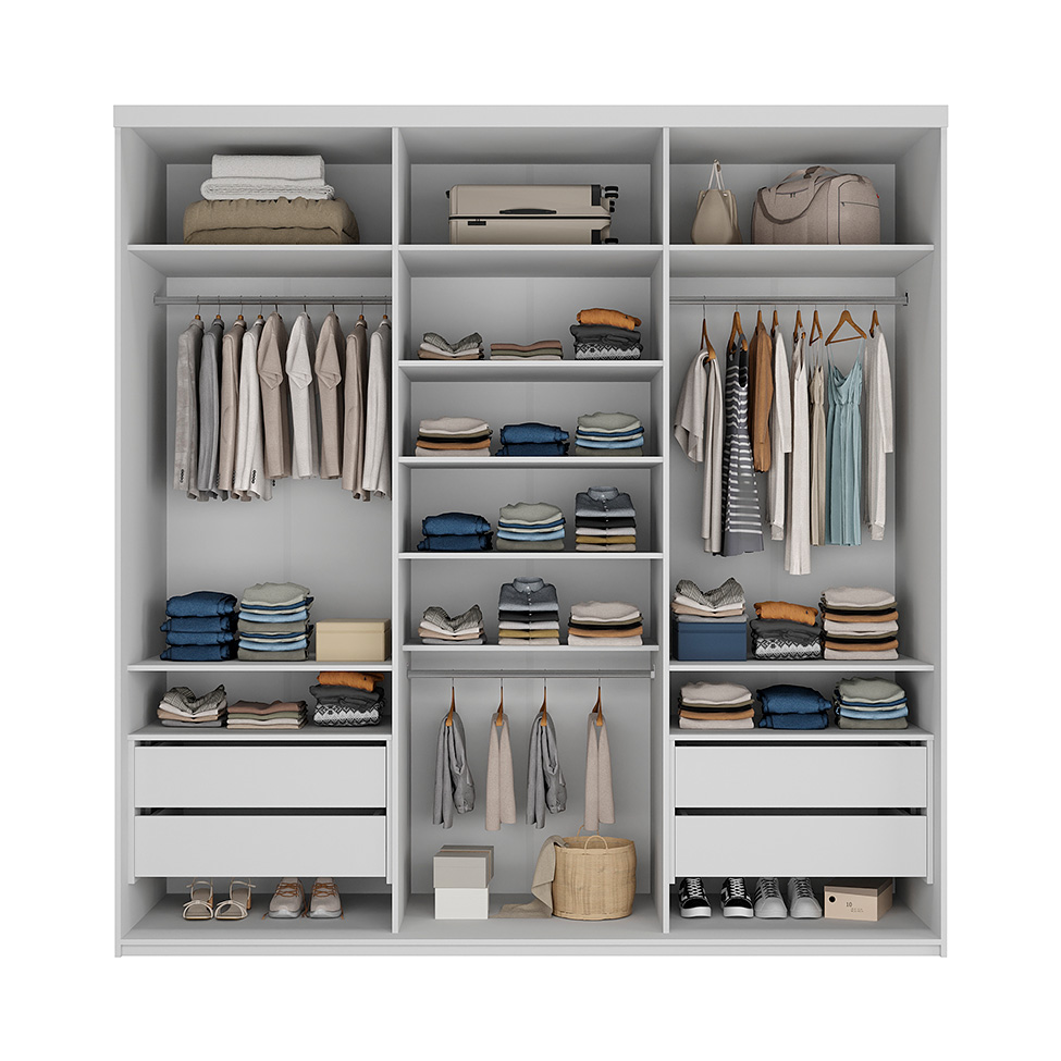 Guarda-Roupa Closet Mountier 4 Gavetas Branco
