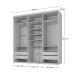 Guarda-Roupa Closet Mountier 4 Gavetas Branco