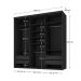 Guarda-Roupa Closet Mountier 4 Gavetas Preto
