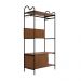 Guarda-Roupa Closet Oasis 1 Porta Preto e Nature