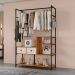 Guarda-Roupa Closet Sevilha 2 Gavetas Preto e Canela