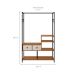 Guarda-Roupa Closet Sevilha 2 Gavetas Preto e Canela