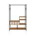 Guarda-Roupa Closet Sevilha 2 Gavetas Preto e Canela