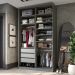 Guarda-Roupa Closet Sion 100% MDF 3 Gavetas Cinza 140 cm