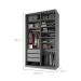 Guarda-Roupa Closet Sion 100% MDF 3 Gavetas Cinza 140 cm