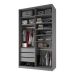 Guarda-Roupa Closet Sion 100% MDF 3 Gavetas Cinza 140 cm