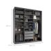 Guarda-Roupa Closet Sion 100% MDF 3 Gavetas Cinza 209 cm