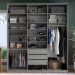 Guarda-Roupa Closet Sion 100% MDF 3 Gavetas Cinza 209 cm