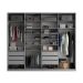 Guarda-Roupa Closet Sion 100% MDF 6 Gavetas Cinza 277 cm
