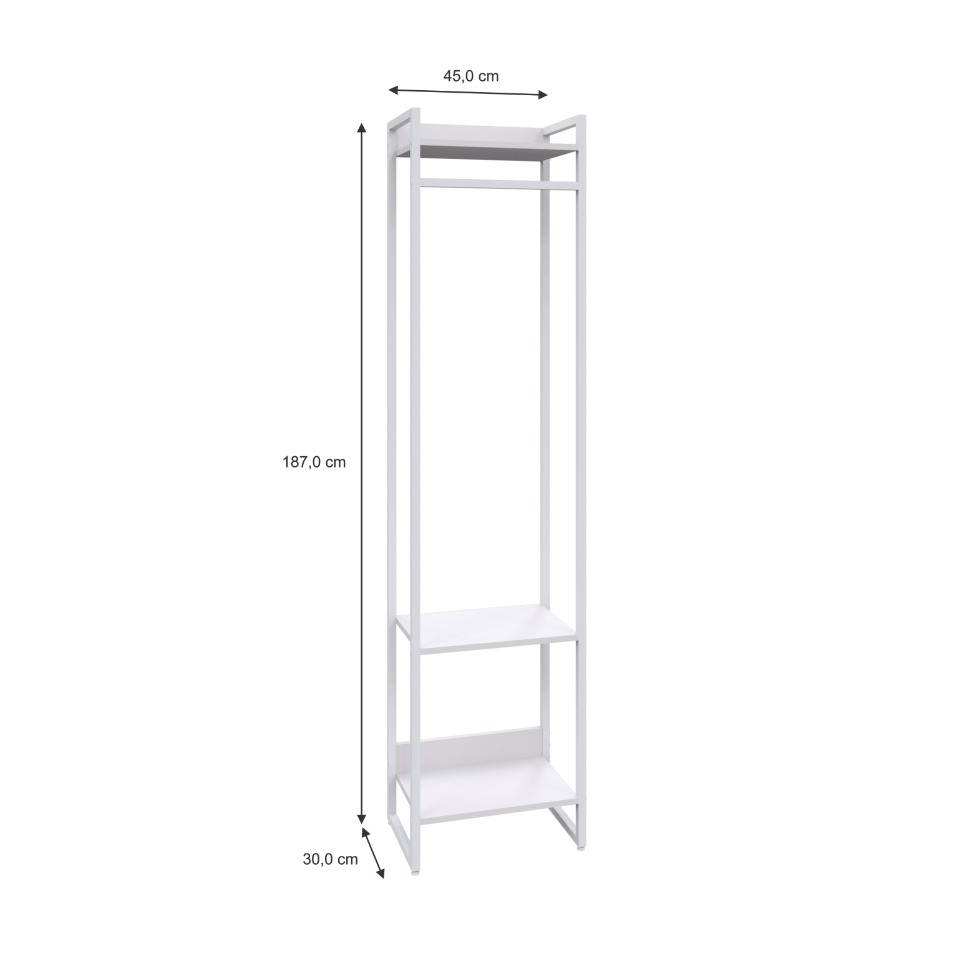 Guarda-Roupa Closet Studio Branco 187x45 cm