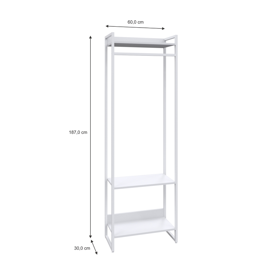 Guarda-Roupa Closet Studio Branco 187x60 cm