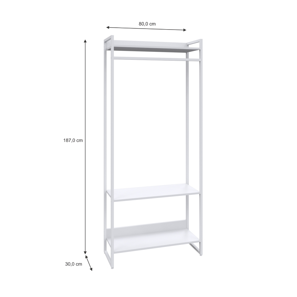 Guarda-Roupa Closet Studio Branco 187x80 cm