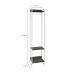 Guarda-Roupa Closet Studio Carvalho Dark e Branco 187x45 cm
