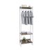 Guarda-Roupa Closet Studio Carvalho Dark e Branco 187x60 cm