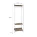 Guarda-Roupa Closet Studio Carvalho Dark e Branco 187x60 cm