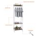 Guarda-Roupa Closet Studio Carvalho Dark e Branco 187x60 cm