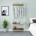 Guarda-Roupa Closet Studio Carvalho Dark e Branco 187x80 cm
