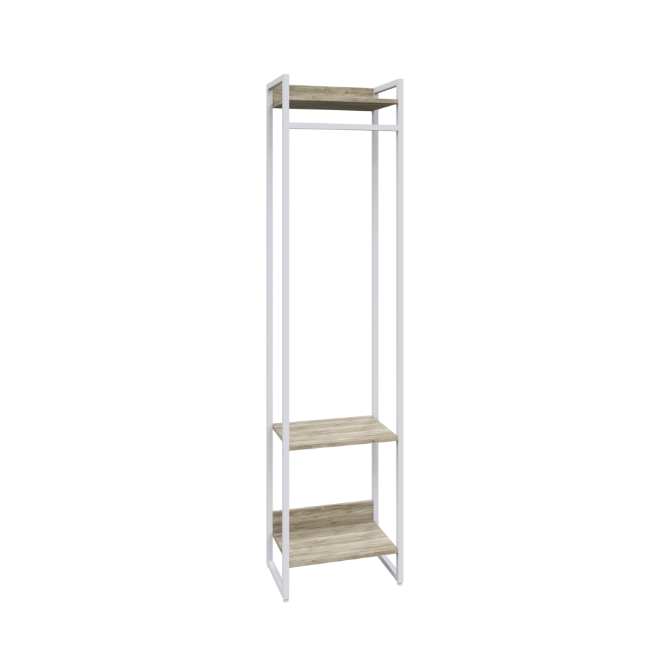 Guarda-Roupa Closet Studio Carvalho e Branco 187x45 cm