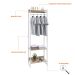 Guarda-Roupa Closet Studio Carvalho e Branco 187x60 cm