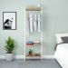 Guarda-Roupa Closet Studio Carvalho e Branco 187x60 cm