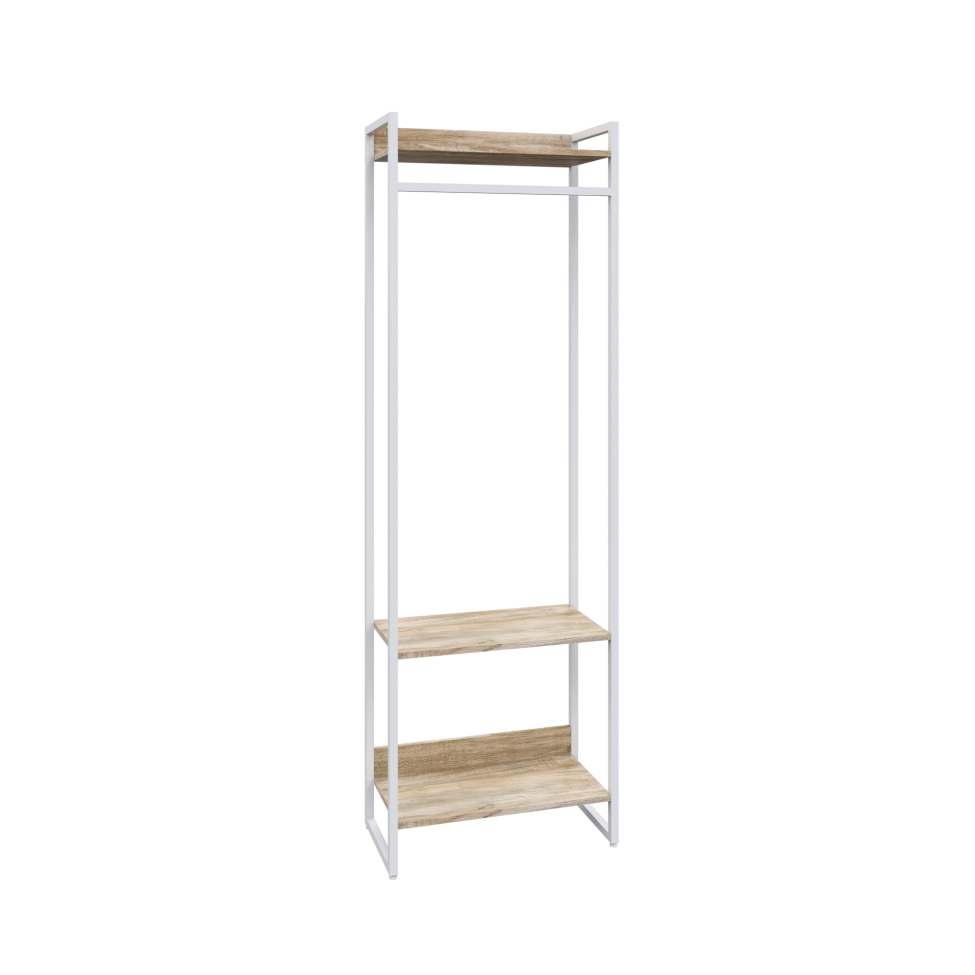 Guarda-Roupa Closet Studio Carvalho e Branco 187x60 cm