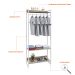 Guarda-Roupa Closet Studio Carvalho e Branco 187x80 cm