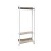 Guarda-Roupa Closet Studio Carvalho e Branco 187x80 cm