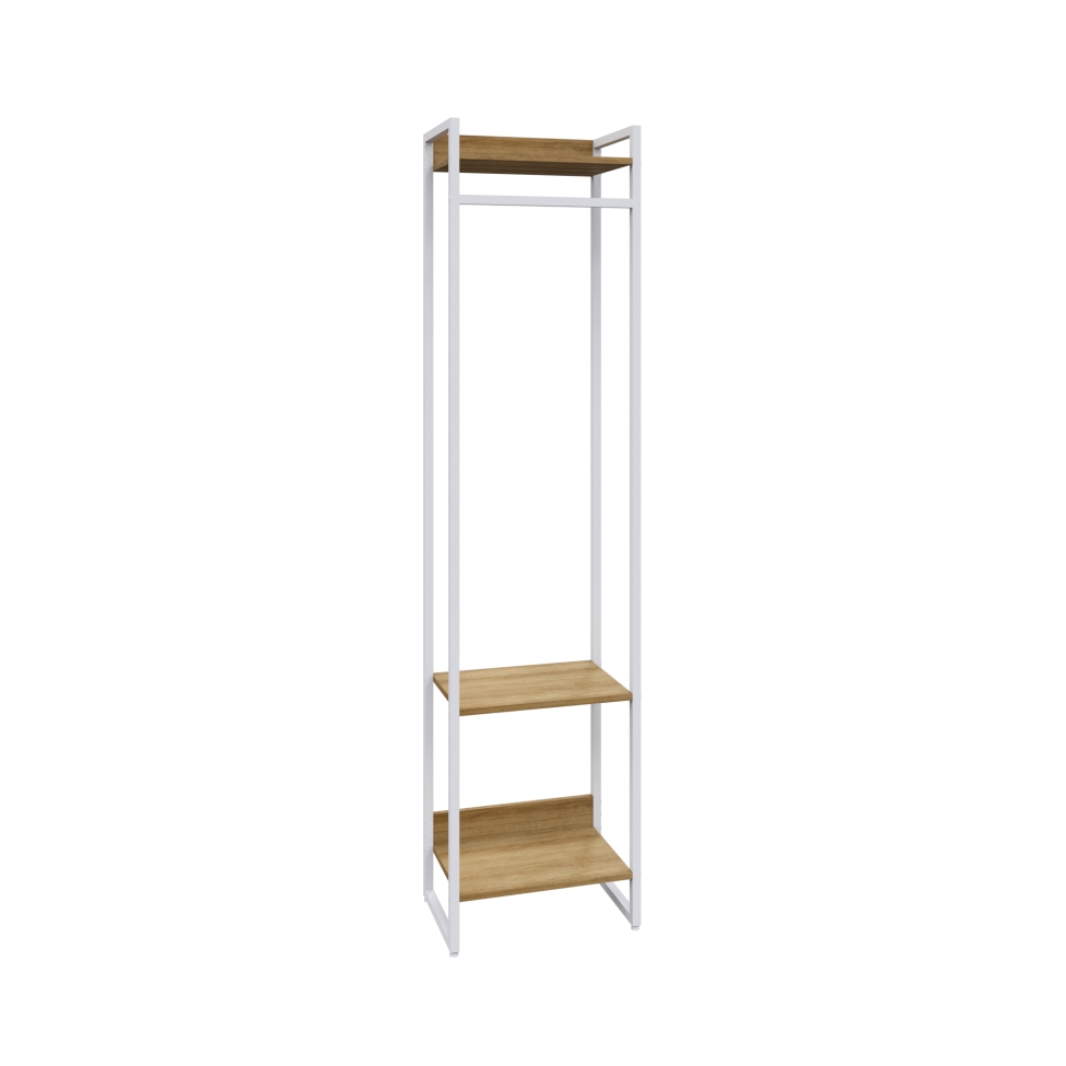 Guarda-Roupa Closet Studio Mel e Branco 187x45 cm