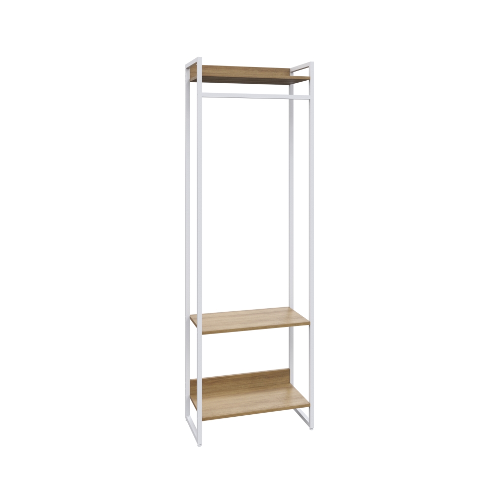 Guarda-Roupa Closet Studio Mel e Branco 187x60 cm