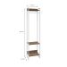 Guarda-Roupa Closet Studio Nogal e Branco 187x45 cm