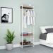 Guarda-Roupa Closet Studio Nogal e Branco 187x60 cm