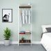 Guarda-Roupa Closet Studio Nogal e Branco 187x60 cm
