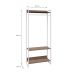 Guarda-Roupa Closet Studio Nogal e Branco 187x80 cm