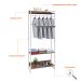 Guarda-Roupa Closet Studio Nogal e Branco 187x80 cm