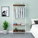 Guarda-Roupa Closet Studio Nogal e Branco 187x80 cm