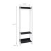 Guarda-Roupa Closet Studio Preto e Branco 187x60 cm