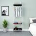 Guarda-Roupa Closet Studio Preto e Branco 187x60 cm