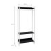 Guarda-Roupa Closet Studio Preto e Branco 187x80 cm