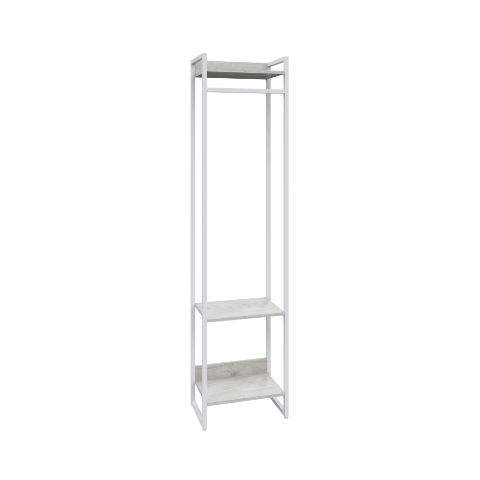 Guarda-Roupa Closet Studio Snow e Branco 187x45 cm