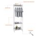 Guarda-Roupa Closet Studio Snow e Branco 187x60 cm