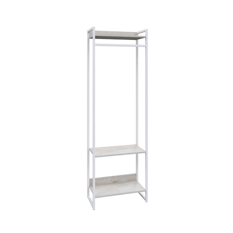Guarda-Roupa Closet Studio Snow e Branco 187x60 cm