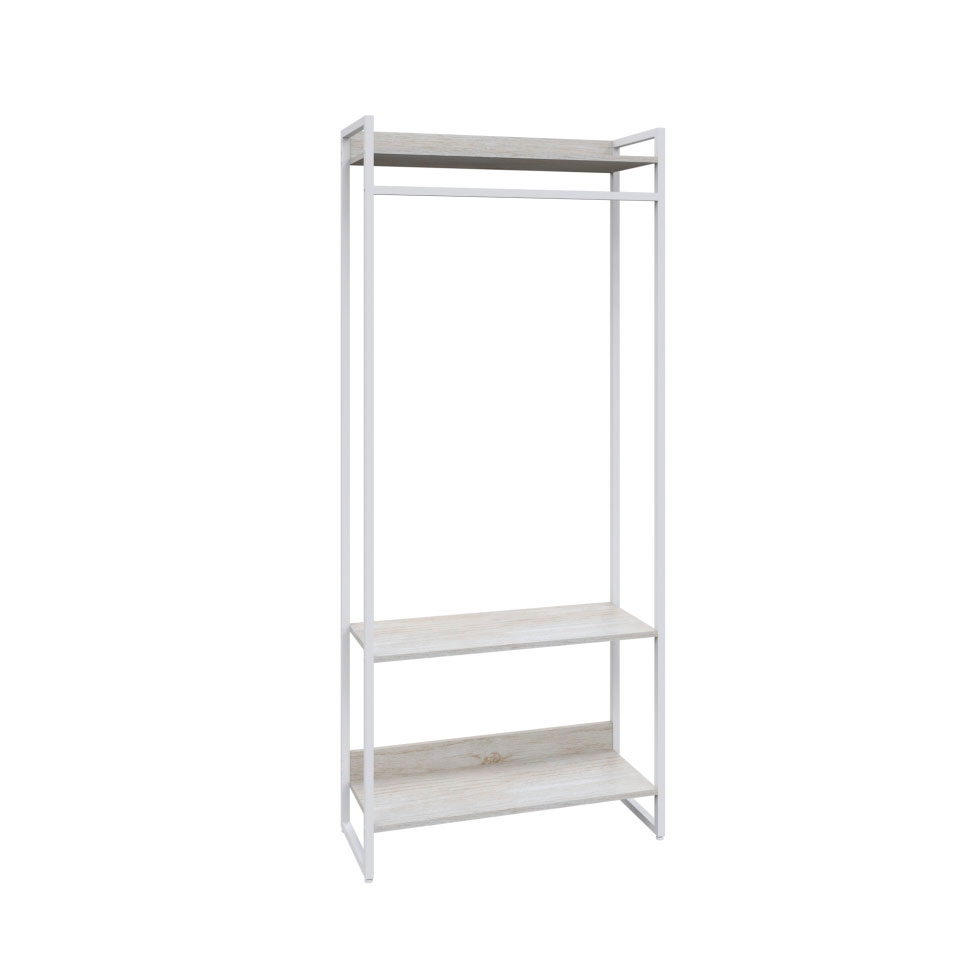 Guarda-Roupa Closet Studio Snow e Branco 187x80 cm