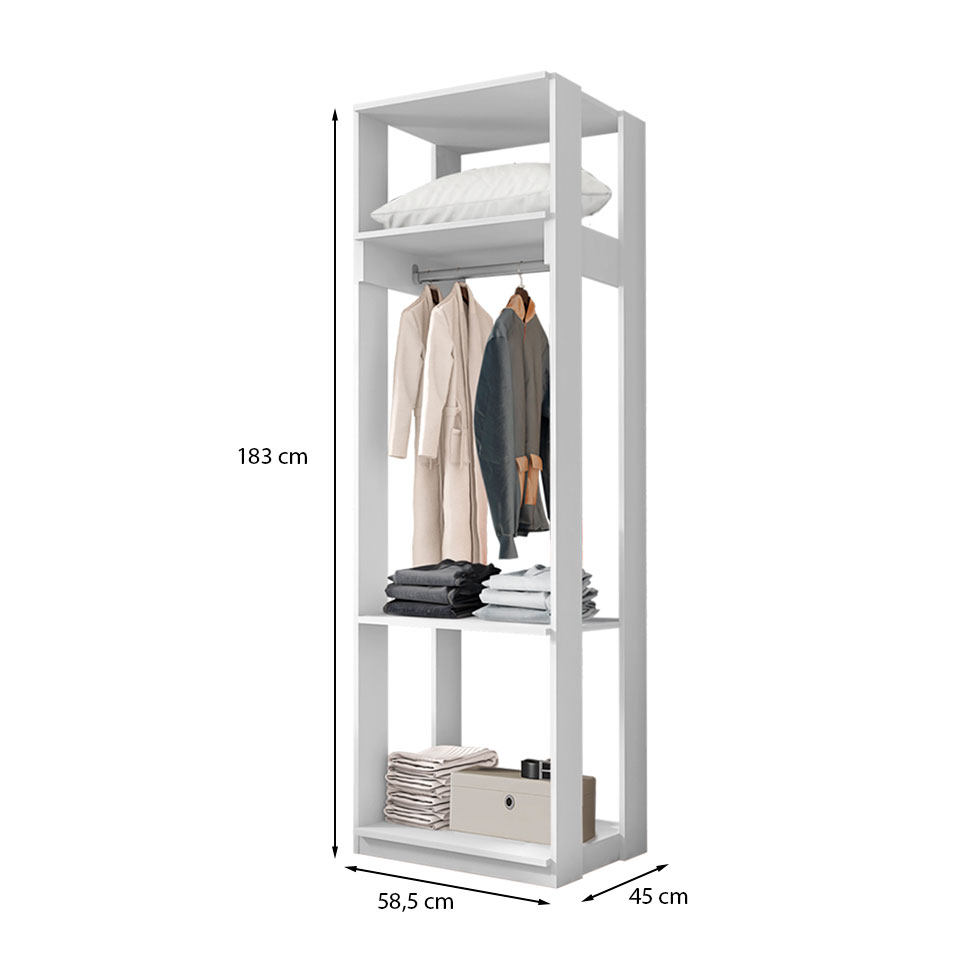 Guarda-Roupa Closet Titan Branco 59 cm