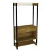 Guarda-Roupa Closet Twister 1 Gaveta Ipê Rustic e Preto