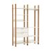 Guarda-Roupa Closet Verena 2 Gavetas com Cabideiro Off White e Freijó 146 cm