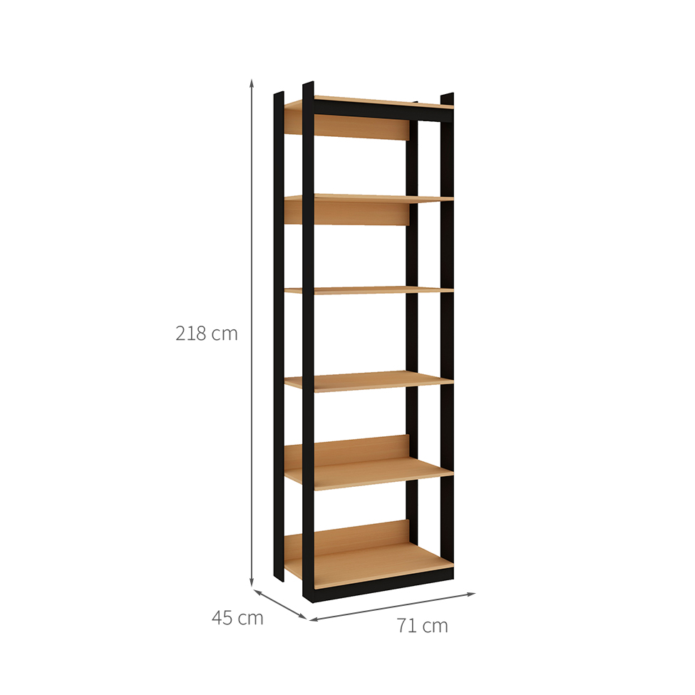 Guarda-Roupa Closet Wood Industrial Freijó e Preto