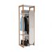 Guarda-Roupa Closet com Espelho Cali 1 Porta Branco e Aveiro 63 cm