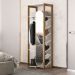 Guarda-Roupa Closet com Espelho Cali 1 Porta Branco e Aveiro 63 cm