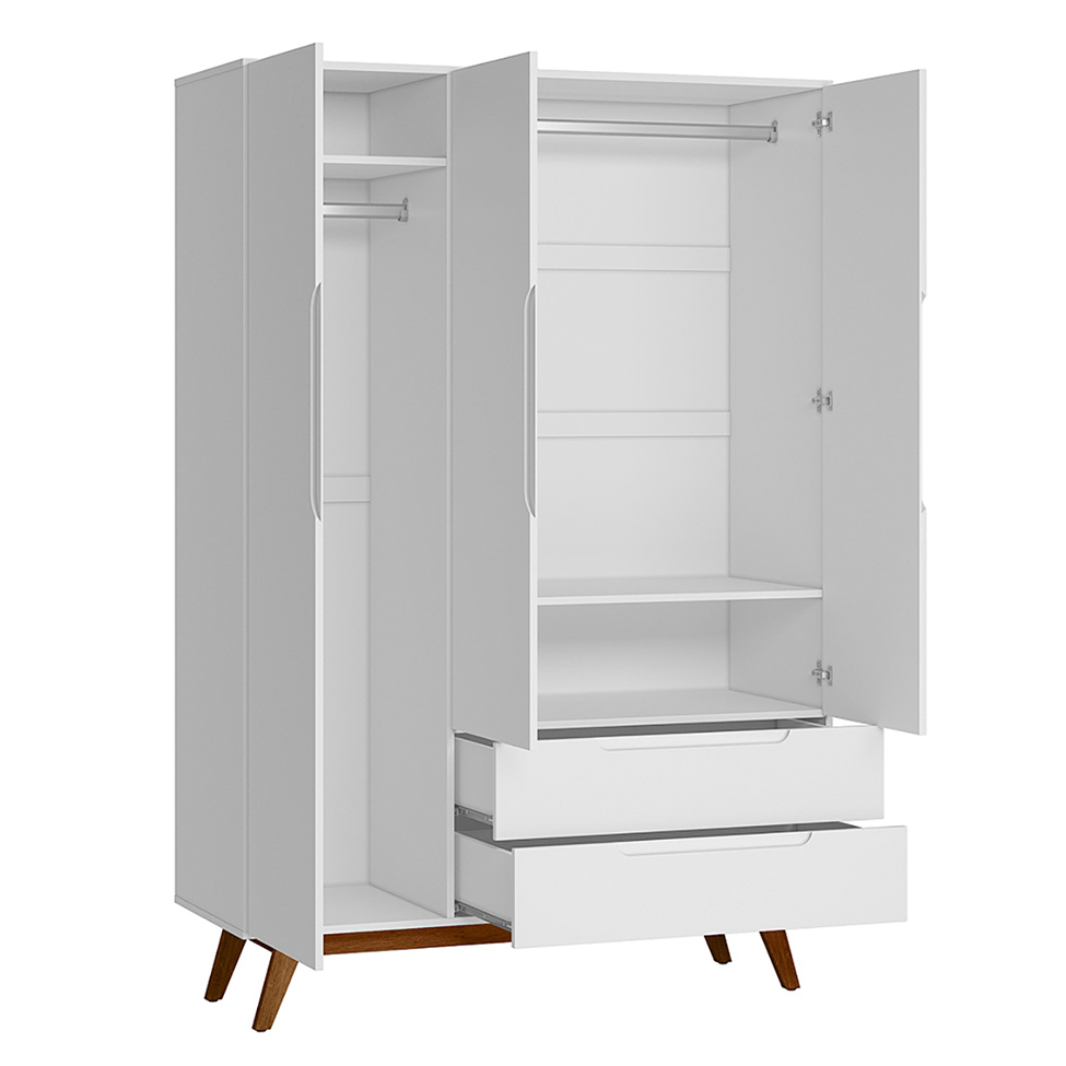 Guarda-Roupa Infantil Alpi 3 PT 2 GV Branco